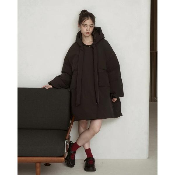 ブルゾン アウター 取り外しフード付き中綿ダウンコート レディース