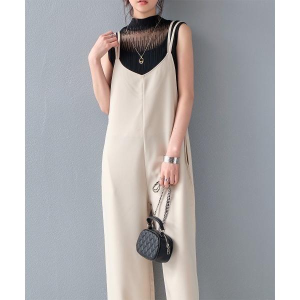 サロペット オーバーオール ダブルストラップキャミサロペット レディース