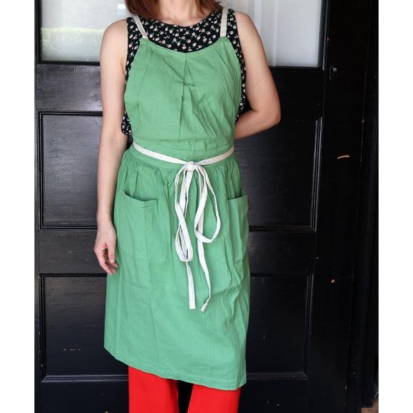 エプロン 「kukugoto」AP(エプロン) 綿麻ギャザー ファム