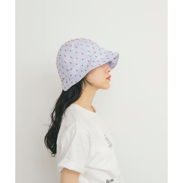 帽子 ハット 刺繍チェックチューリップHAT レディース