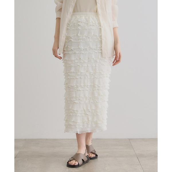 スカート フリルナロースカート