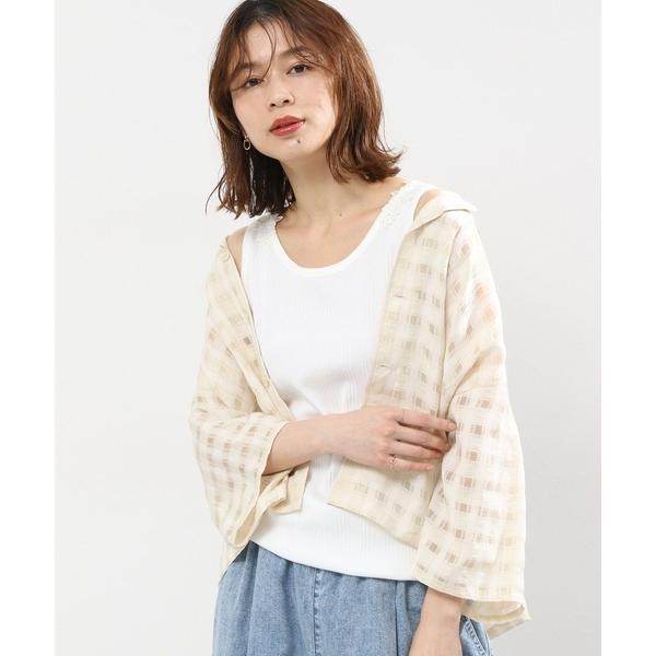 タンクトップ ノースリーブ ランダムテレコレースタンク「プラスサイズあり」 レディース