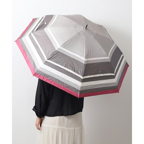 折りたたみ傘 ボーダー×ボーダー トランスフォーム傘 レディース