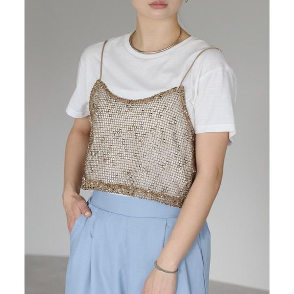 キャミソール ネップメッシュ　ビスチェ