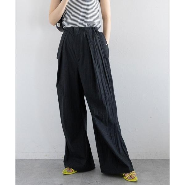 ワイドパンツ カーゴパンツ ディープタックスノールーズパンツ レディース
