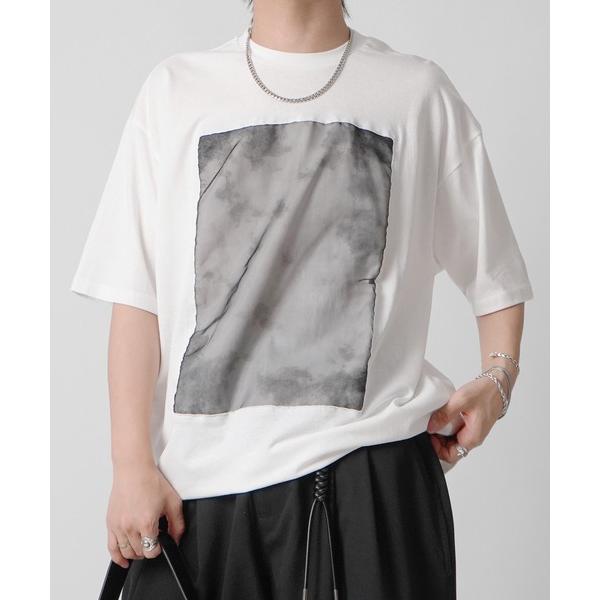 tシャツ オーガンジー / カットオフ switching Tee 切替半袖Tシャツ メンズ レディ...