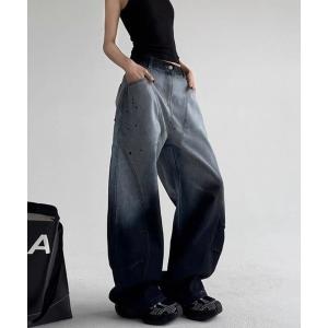 D-LAND ボタンフライ リジッドデニム バギーパンツ ジーンズ 「D-LAND」ボタンフライ リジットデニム バギーパンツ