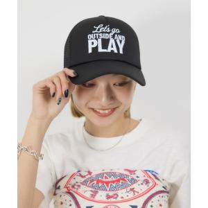 キャップ 帽子 メッセージメッシュキャップ レデ...の商品画像