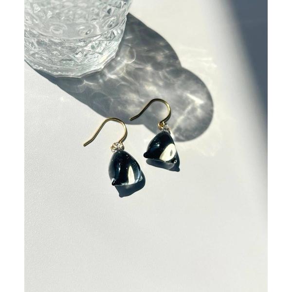 ピアス 「別注」HARIO Lampwork Factory×DOORS　テトラグレーピアス レディ...