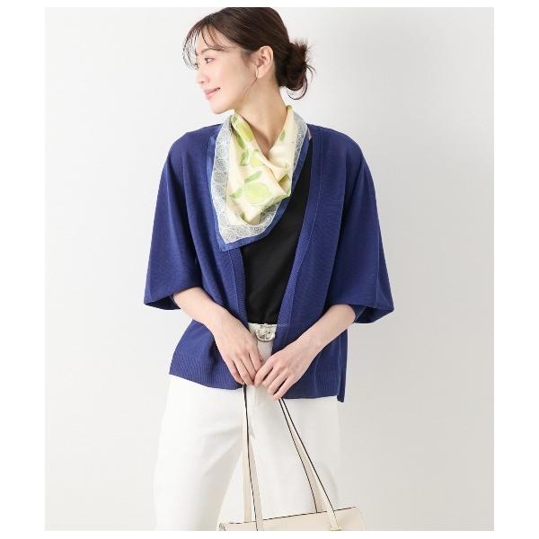 ニット セーター 和紙ポリエステル ホールガーメント(R)  着流し7分袖カーディガン レディース