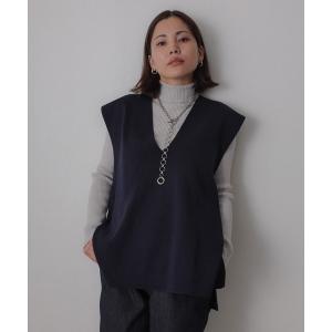 ベスト ジレ Vネックオーバーサイズベスト レディースの商品画像