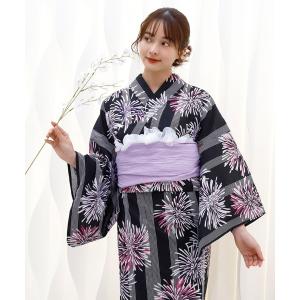甚平 浴衣 1人で着られる 着付けいらず セパレート浴衣 コットン100％生地使用　兵児帯　ゆかた帯　簡単浴衣 レディース