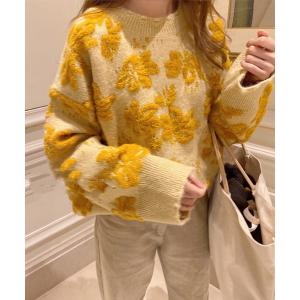 「AMOUR BOX」 長袖ニット FREE イエロー レディース