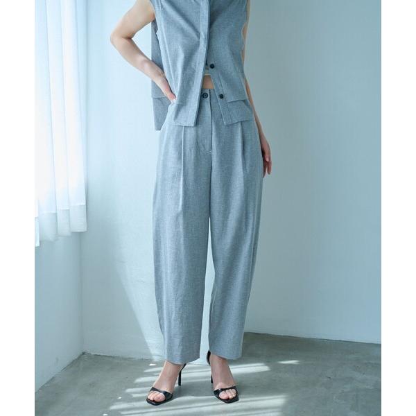 パンツ 「接触冷感/UV対策/セットアップ゜対応」カジュアルタックパンツ レディース