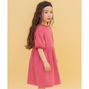 ワンピース 「WEB限定」パイルボーダーワンピース キッズ 子供服 女の子