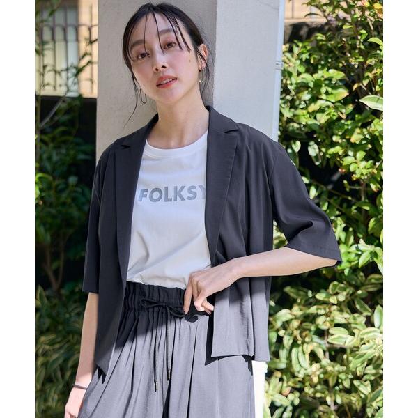 コート アウター 清涼リラックス半袖ジャケット レディース