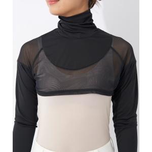 「marie claire/マリ.クレール」レディースハイネックインナーシャツ ゴルフ 接触冷感 吸汗速乾 ＵＶカット メッシュ切替 ハイネック ボレ