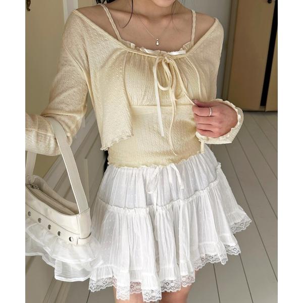 カーディガン ラブリータンクトップ+ボレロカーディガンSET レディース