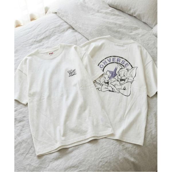tシャツ 半袖 「TOM ＆ JERRY/トムとジェリー×CONVERSE/コンバース」ピグメント加...