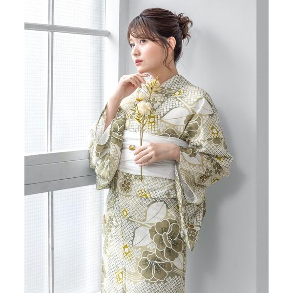浴衣 “初心者でもプロの着姿”新二部式 セパレート浴衣3点セット（上衣・下衣・おはしょり布＋帯＋伊達...