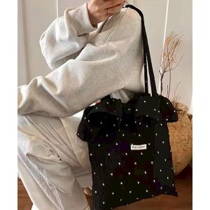 トートバッグ 「 Port / ポート 」 フラワー ドット フリル トートバッグ # レディース