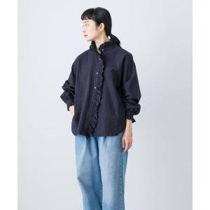 かぐれ　コットンリネンワッシャーフリルブラウス タグ付き かぐれ｜コットンリネンワッシャーフリルブラウス - かぐれ