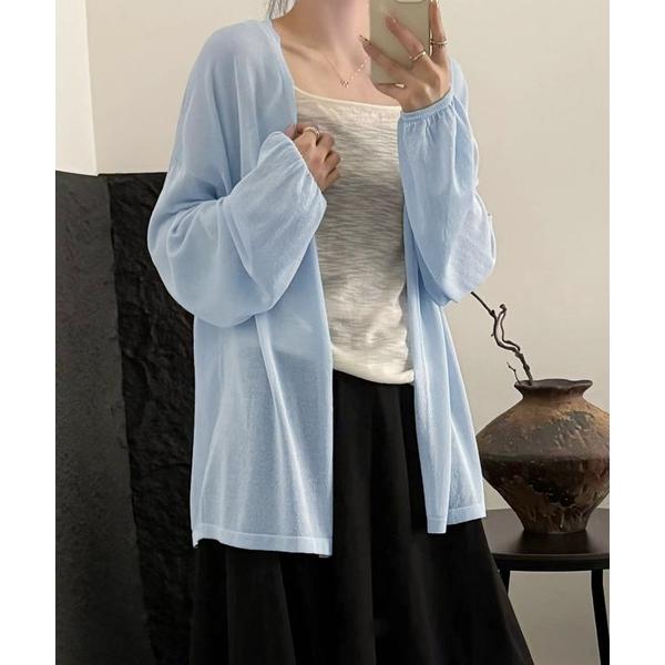 カーディガン シンプルUVカットカーディガン レディース