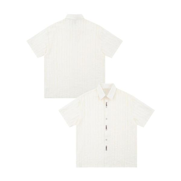 シャツ エンボスデザインボタンシャツ (SS) メンズ