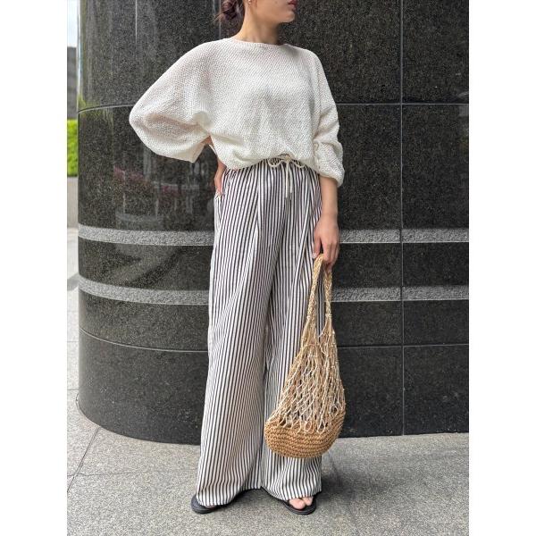 パンツ ストライプ柄イージーパンツ レディース
