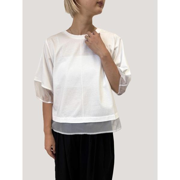tシャツ ドライタッチコットン シアーランタンスリーブT レディース