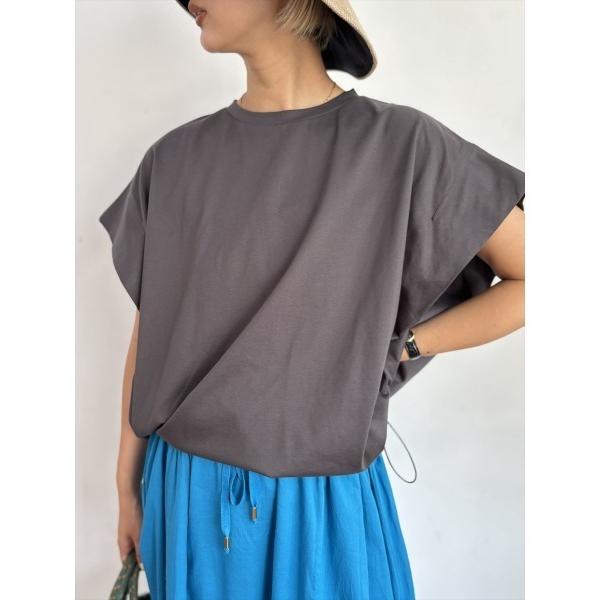 tシャツ フレンチスリーブドライタッチコットントップス レディース