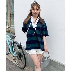 tシャツ ラガーオーバーTシャツ/カラーボーダー「動画あり」 レディース
