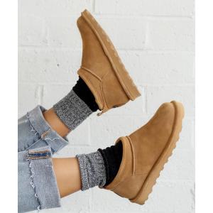 「BEARPAW」 ムートンブーツ US6 タン レディース