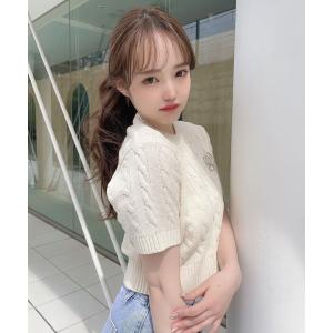 「Rmine」 半袖ニット FREE アイボリー レディース