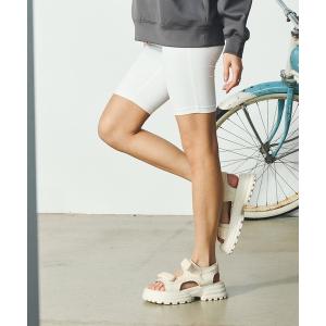 FUULLY STUDIO パンツ ストレッチリブバイカーパンツ レディース