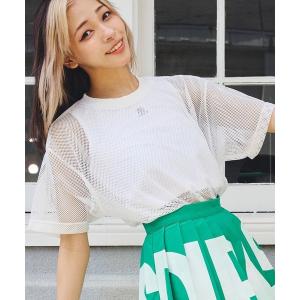 tシャツ メッシュオーバーTシャツ レディース