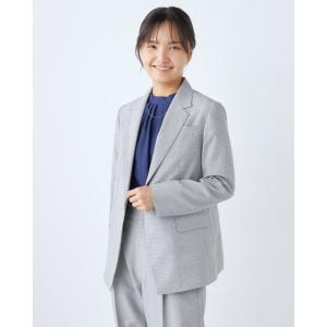 スーツ 「セットアップ対応」「洗えるジャケット」テーラード1釦 グレンチェック柄 レディース