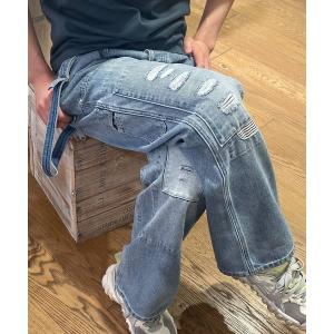 ジーンズ デニム デニムパンツ オールドベティーズ「OLD BETTY’S」Denim Damage Bib Overall レディース メンズ