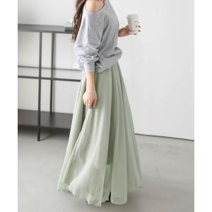 ロング スカート 夏 シアーフレアスカートの商品画像