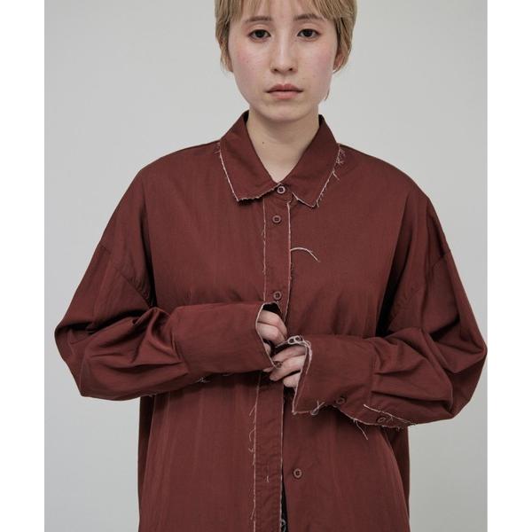 ブラウス シャツ Cut Off Over Shirt レディース メンズ