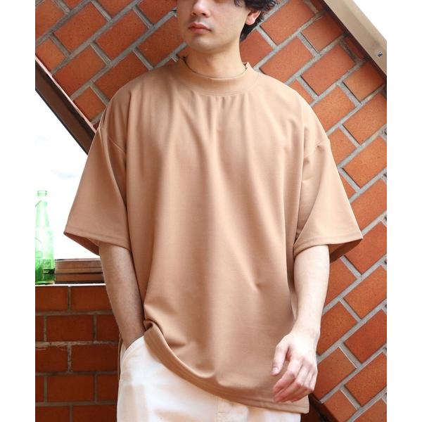 tシャツ モックネックワイドシルエットTシャツ メンズ レディース