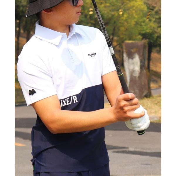 ポロシャツ (RM)「LUXE/R GOLF」COOL ＆ DRY ストレッチ スムース バイカラー...
