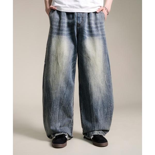 ジーンズ 4D43 BLEACH FADE DRAWSTRING DENIM - 4COLORS /...