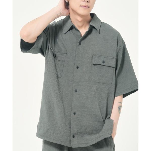 シャツ シアサッカー ドローコード付き半袖シャツ(M1) メンズ レディース