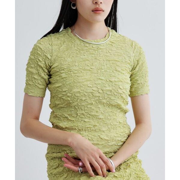 tシャツ 「セットアップ可能」ふくれジャカードトップス レディース