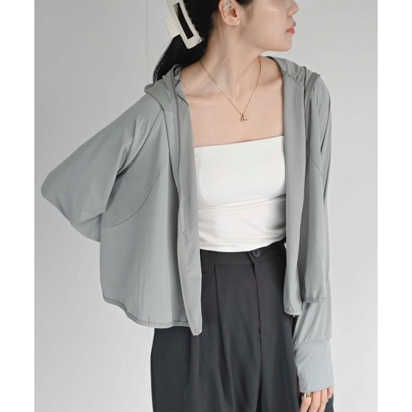 フード付きフレアラッシュガード/紫外線対策 レディース