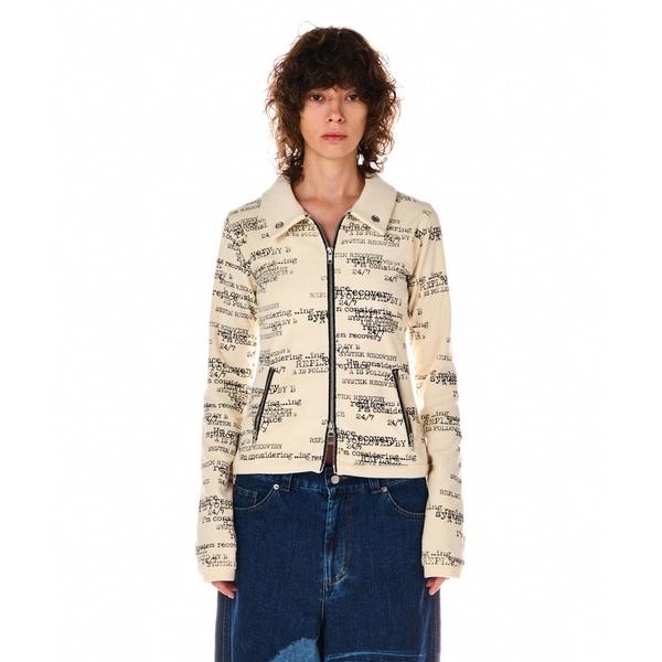 tシャツ PILE PRINT ZIP UP TOPS レディース