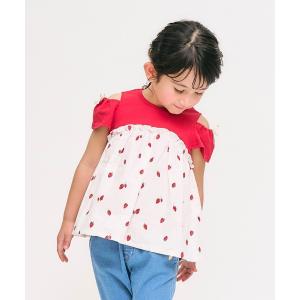 tシャツ 「接触冷感・吸水速乾」4柄アソートドッキング半袖トップス キッズ 子供服 女の子