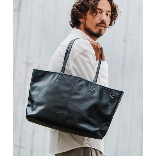 トートバッグ mko12748-heart patch real leather tote bag ...