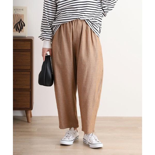 スマホショルダー ワイドパンツ ジーンズ デニム デニムパンツ blue willow 綿麻混 コッ...